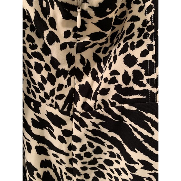 Sergio Hudson Women's Plus Size 2X Leopard Zebra Print Bustier Dress Bla… - Picture 11 of 16